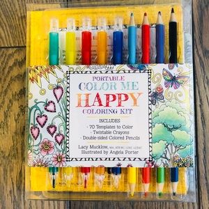 Adult Coloring Book and Colored Pencils